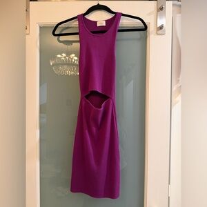 Wilfred Vibrant Purple Cut Out Dress
